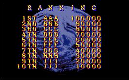 High Score Screen for Mobile Suit Gundam.