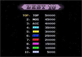 High Score Screen for Mosaic.