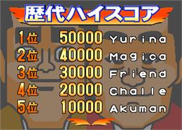 High Score Screen for Panel & Variety Akamaru Q Jousyou Dont-R.