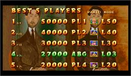 High Score Screen for Pang! 3.