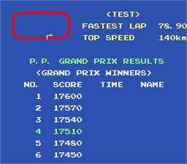 High Score Screen for Pole Position II.