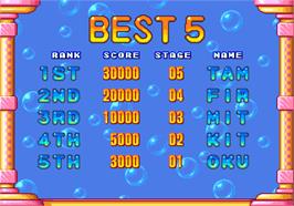 High Score Screen for Pururun.