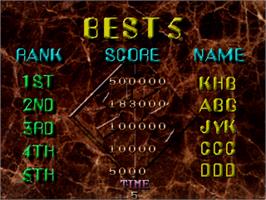 High Score Screen for Raccoon World.
