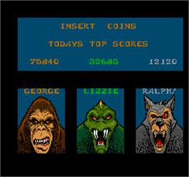 High Score Screen for Rampage.