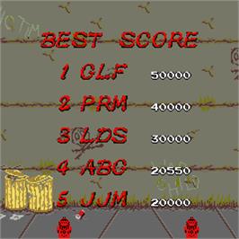 High Score Screen for Renegade.