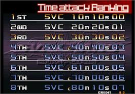 High Score Screen for SNK vs. Capcom - SVC Chaos Super Plus.