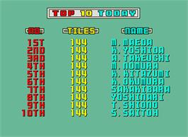 High Score Screen for Shanghai.