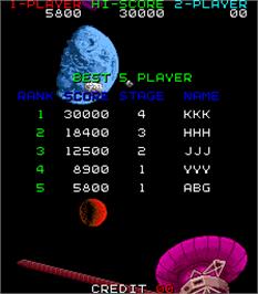High Score Screen for Star Fighter.