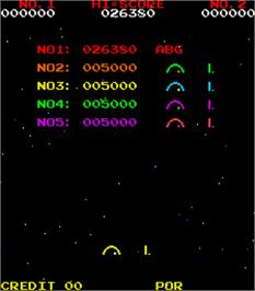 High Score Screen for Super Moon Cresta.