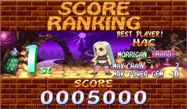 High Score Screen for Super Puzzle Fighter II Turbo.