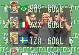 High Score Screen for Taito Power Goal.