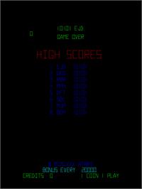 High Score Screen for Tempest.