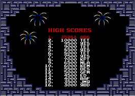 High Score Screen for Tetris.