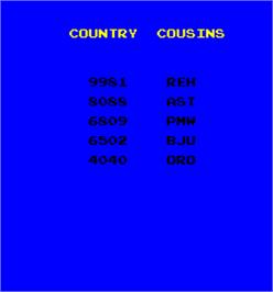 High Score Screen for The Berenstain Bears in Big Paw's Cave.