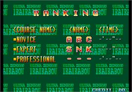 High Score Screen for The Irritating Maze / Ultra Denryu Iraira Bou.