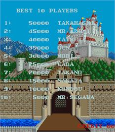 High Score Screen for The Lost Castle In Darkmist.