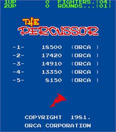 High Score Screen for The Percussor.