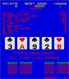 High Score Screen for Triple Draw Poker.