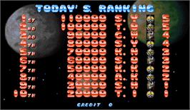High Score Screen for Ultra Toukon Densetsu.