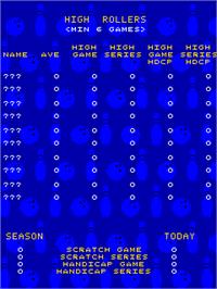 High Score Screen for Up Your Alley.