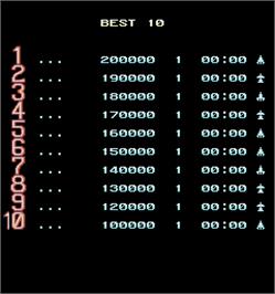 High Score Screen for Vapor Trail - Hyper Offence Formation.