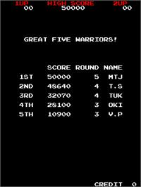 High Score Screen for Volfied.