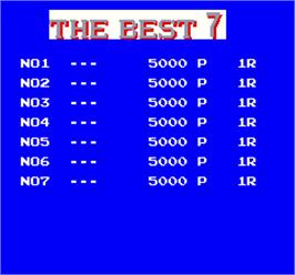 High Score Screen for Wai Wai Jockey Gate-In!.
