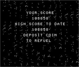 High Score Screen for Warp Speed.