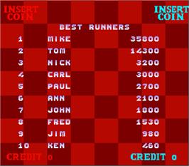 High Score Screen for Wheels Runner.