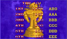 High Score Screen for Wild West C.O.W.-Boys of Moo Mesa.