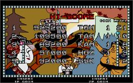 High Score Screen for Wit's.