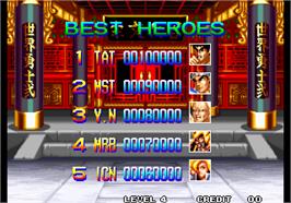 High Score Screen for World Heroes 2.