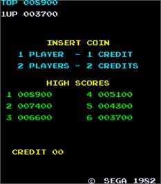 High Score Screen for Zaxxon.