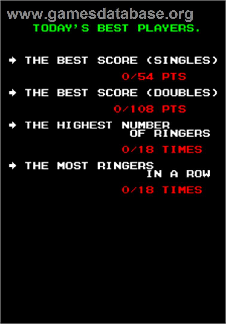 American Horseshoes - Arcade - Artwork - High Score Screen