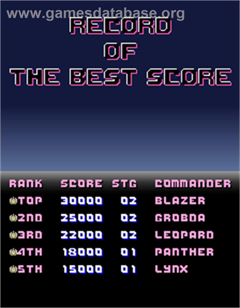 Assault - Arcade - Artwork - High Score Screen