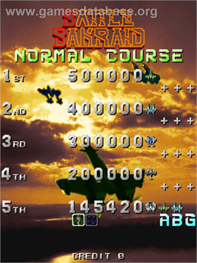 Battle Bakraid - Unlimited Version - Arcade - Artwork - High Score Screen