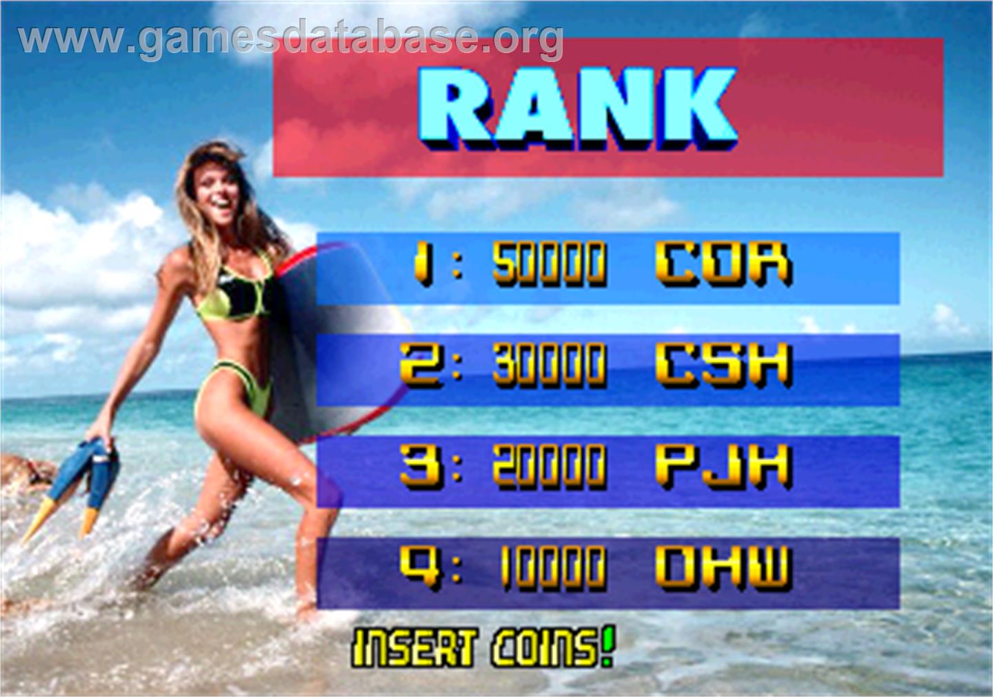 Beach Festival World Championship 1997 - Arcade - Artwork - High Score Screen