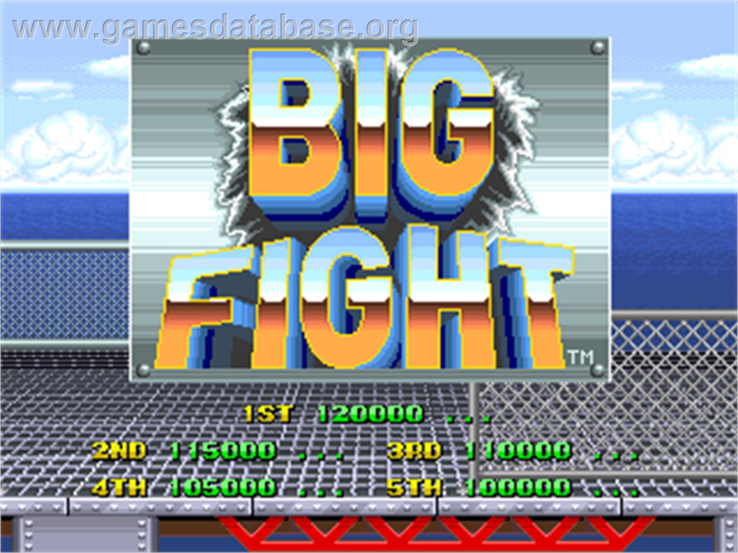Big Fight - Big Trouble In The Atlantic Ocean - Arcade - Artwork - High Score Screen