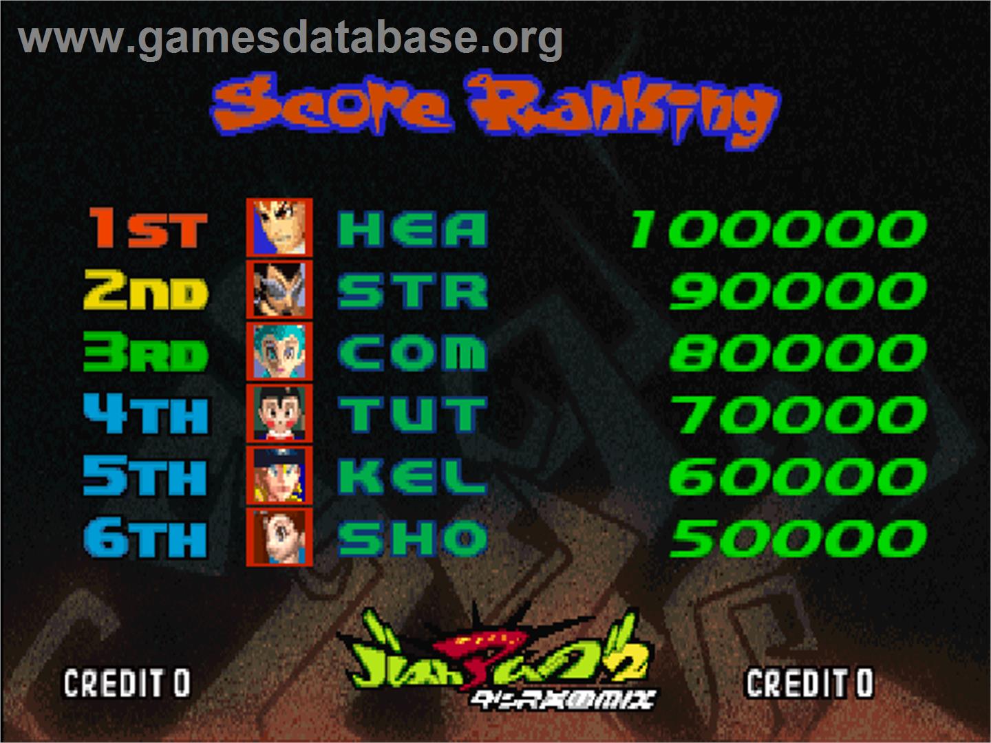 Bust a Move 2 - Arcade - Artwork - High Score Screen