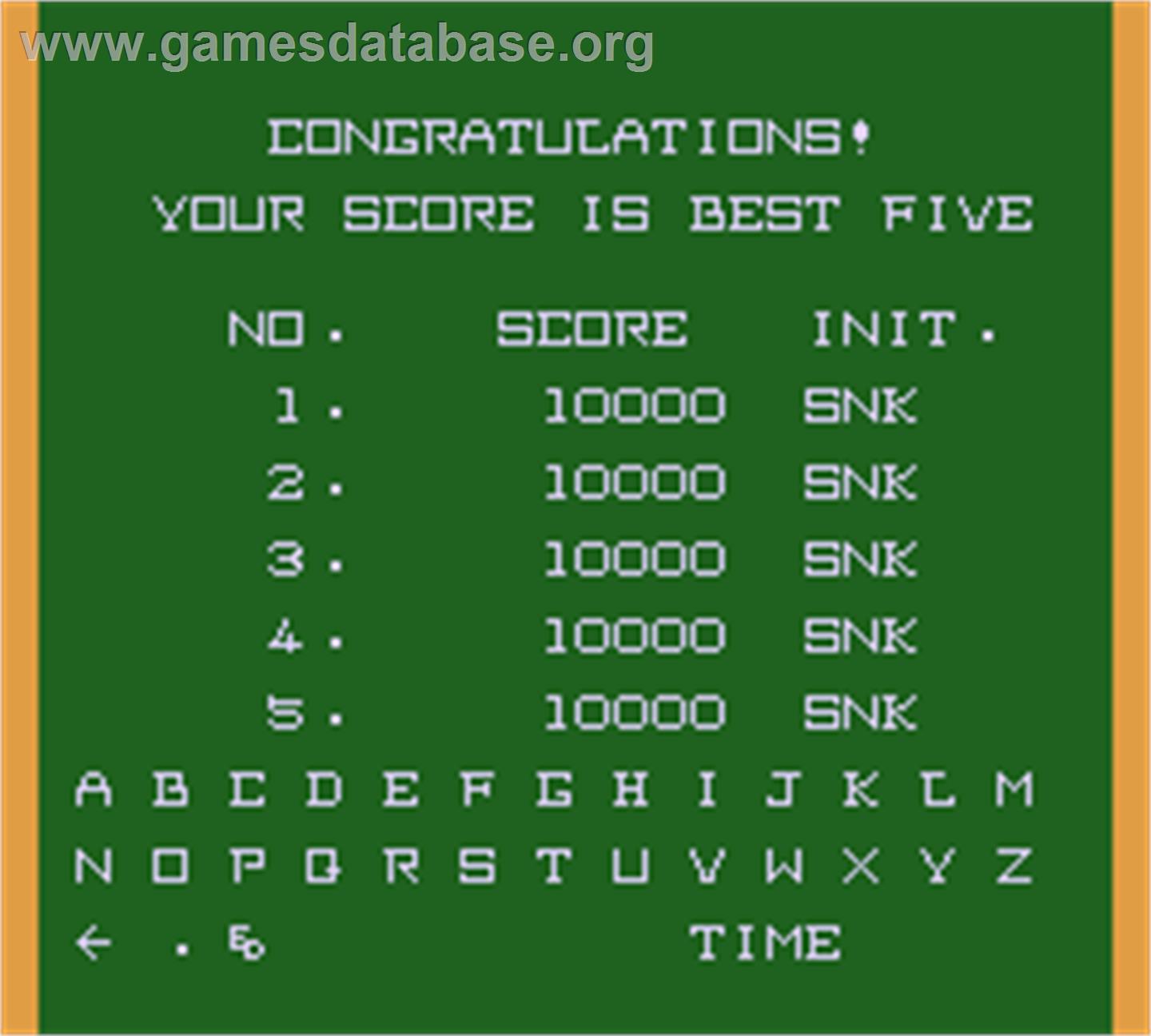 Canvas Croquis - Arcade - Artwork - High Score Screen