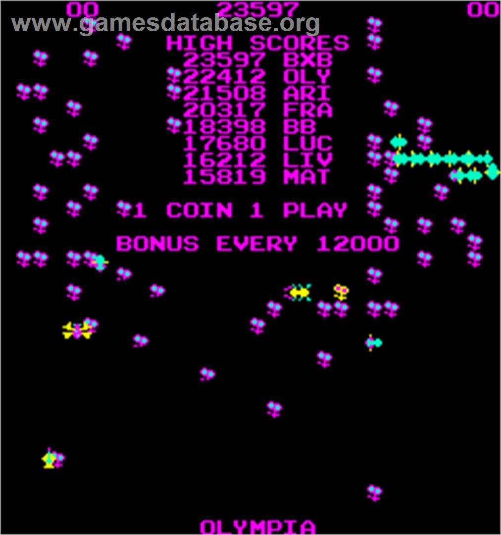 Caterpillar - Arcade - Artwork - High Score Screen