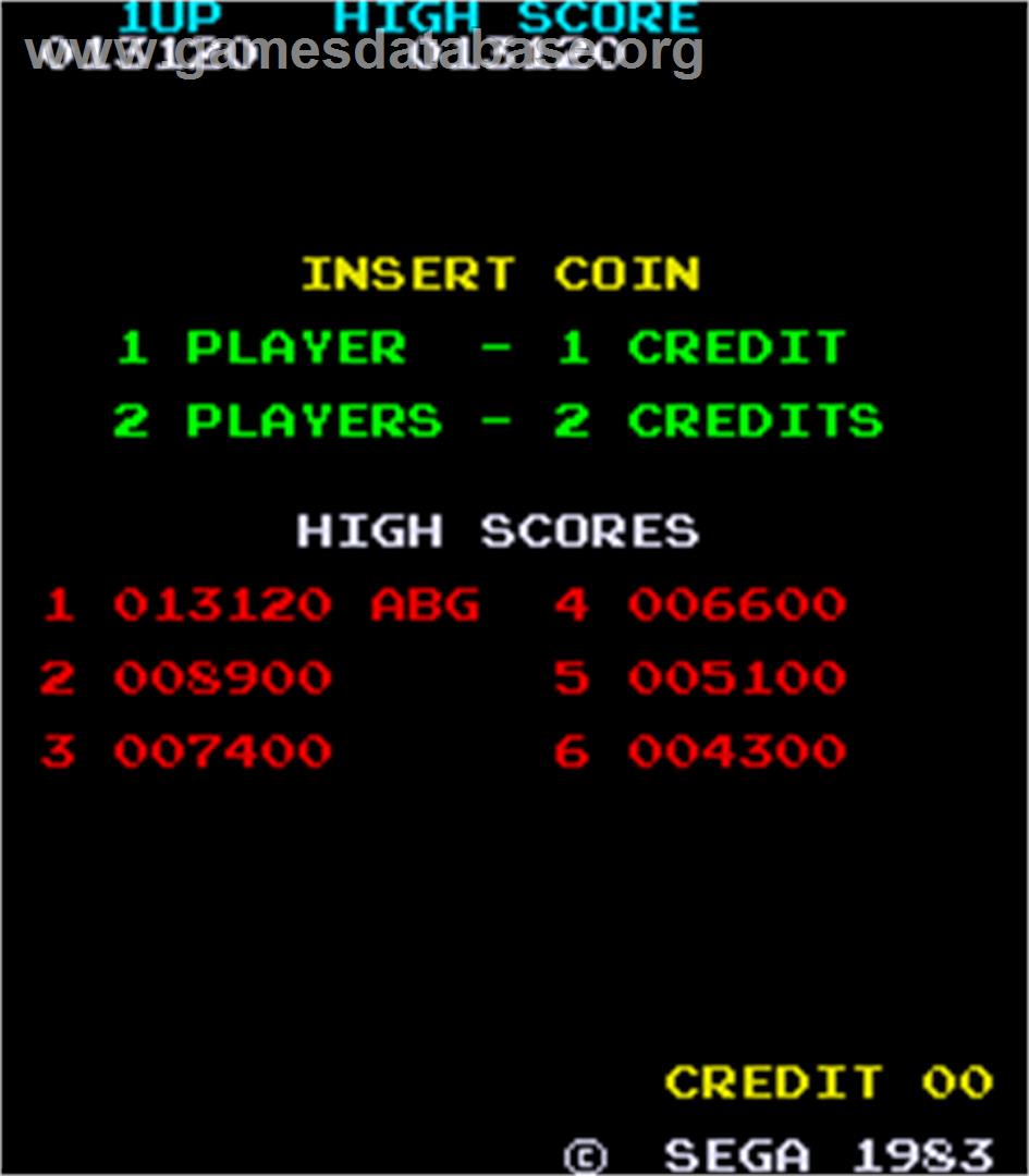 Congo Bongo - Arcade - Artwork - High Score Screen