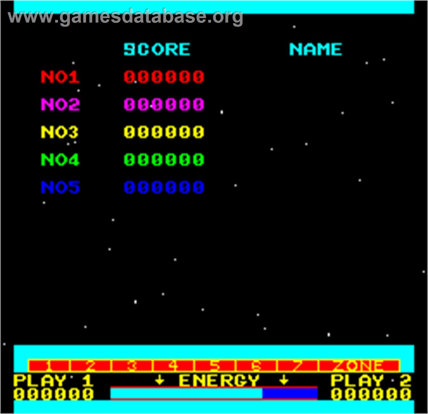 Cosmos - Arcade - Artwork - High Score Screen