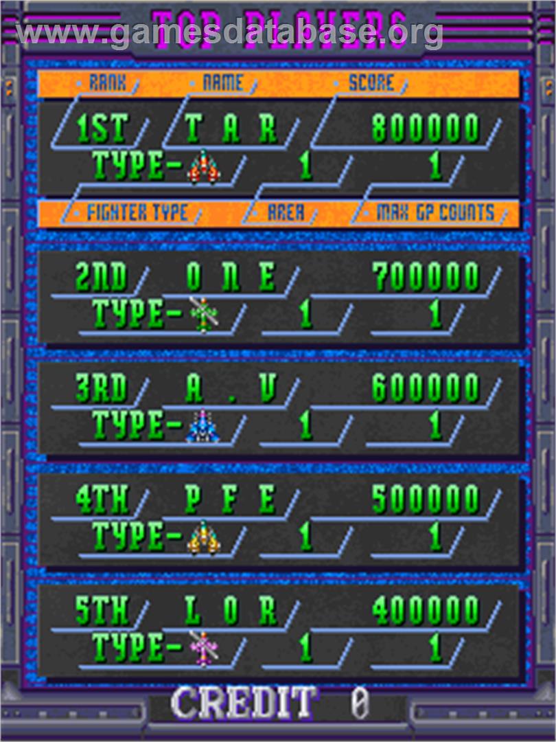 DonPachi - Arcade - Artwork - High Score Screen