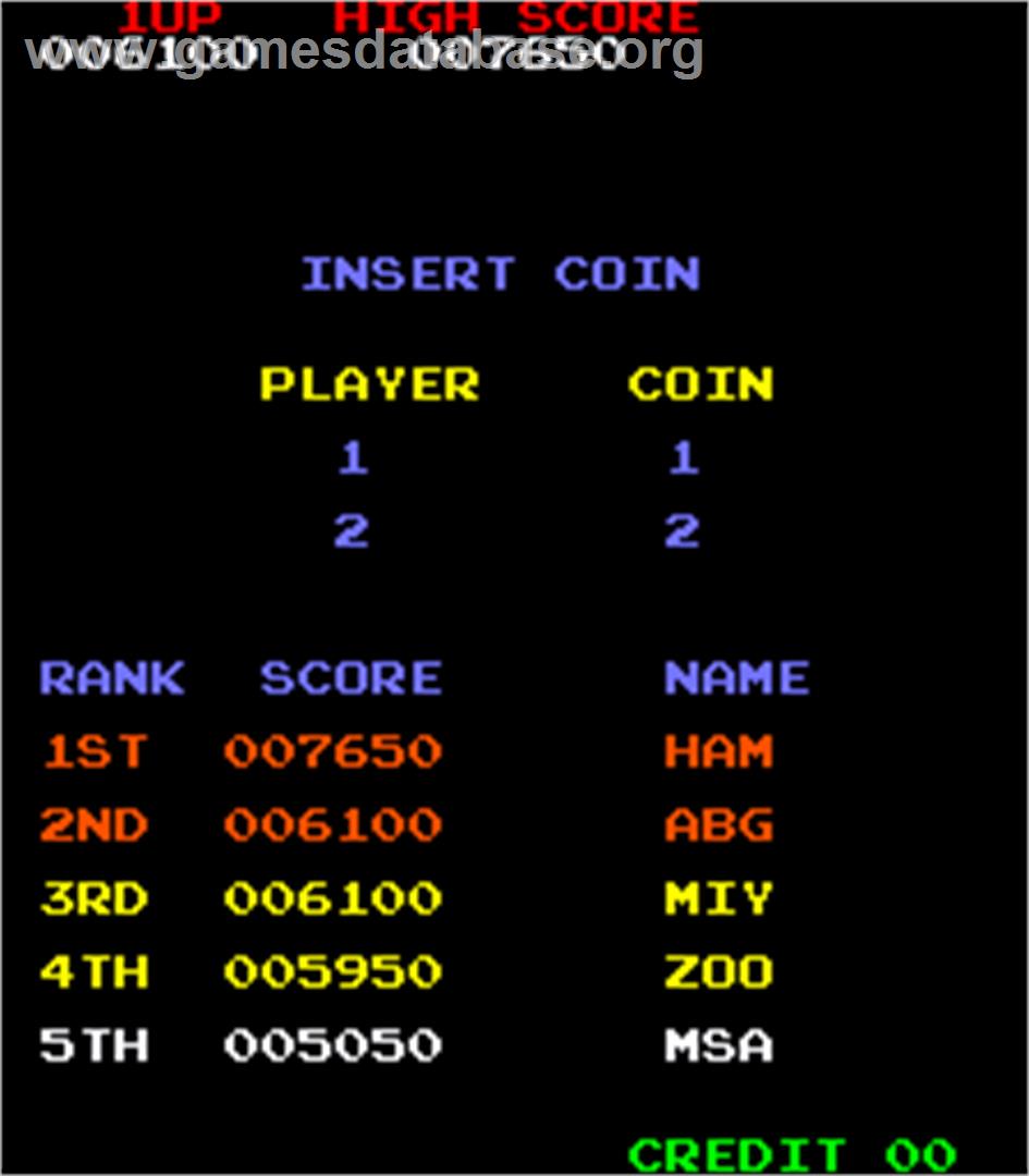 Donkey Kong Junior - Arcade - Artwork - High Score Screen