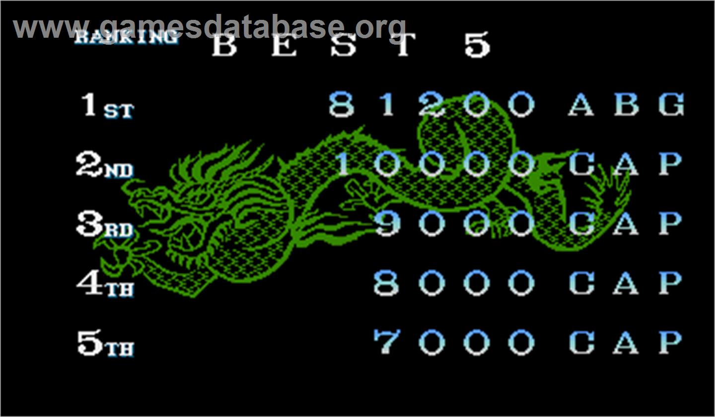 Dynasty Wars - Arcade - Artwork - High Score Screen
