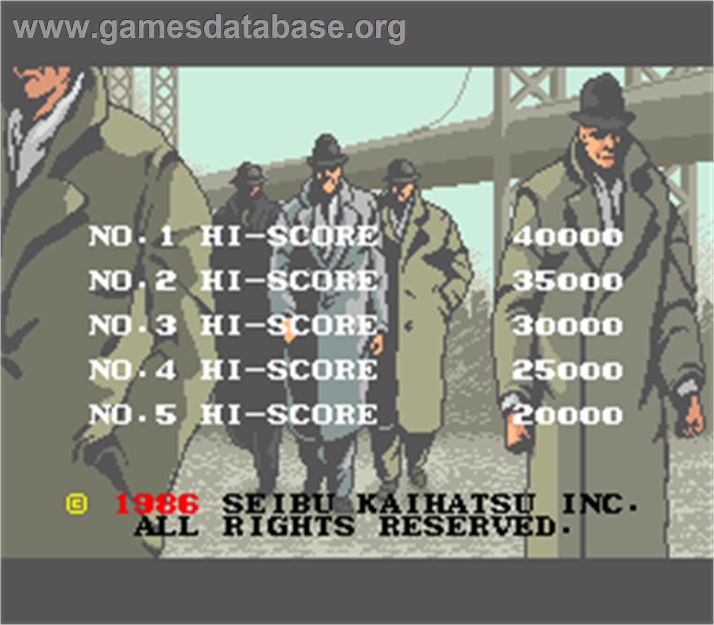 Empire City: 1931 - Arcade - Artwork - High Score Screen