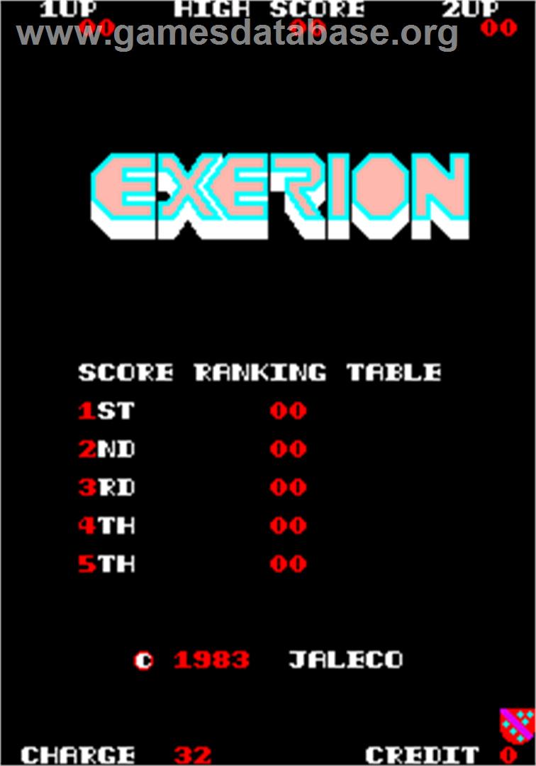 Exerion - Arcade - Artwork - High Score Screen