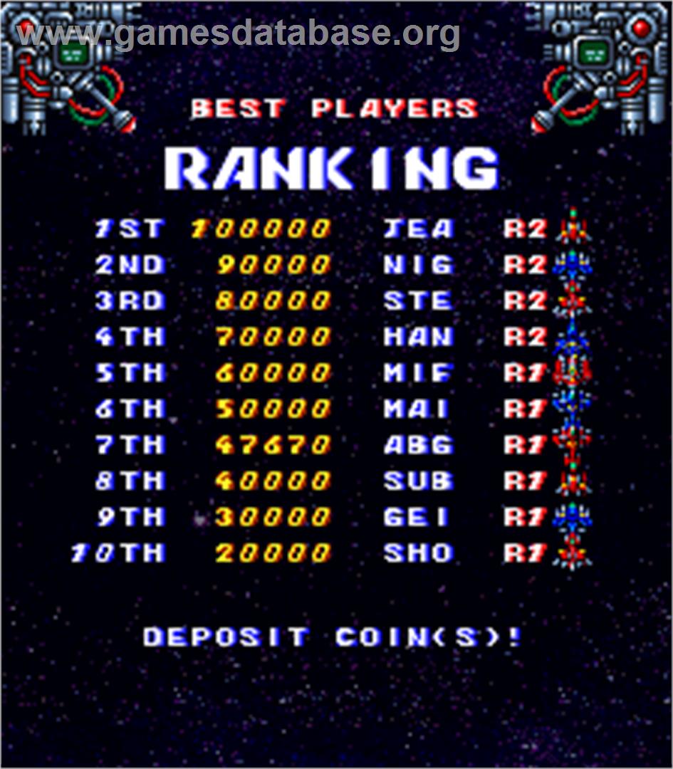 Explosive Breaker - Arcade - Artwork - High Score Screen