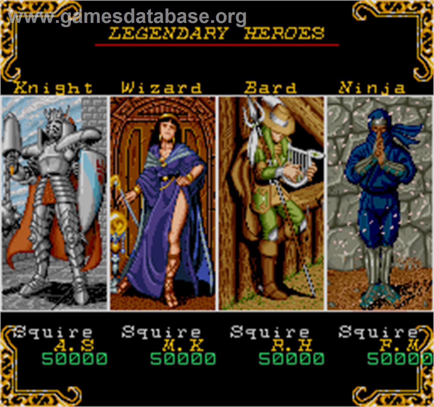 Gate of Doom - Arcade - Artwork - High Score Screen
